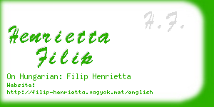 henrietta filip business card